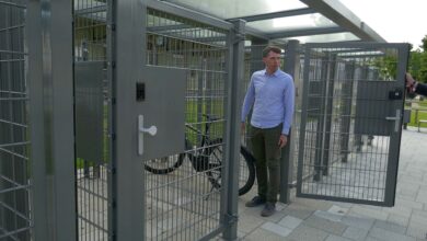 Fahrradgarage zum Parken und Laden